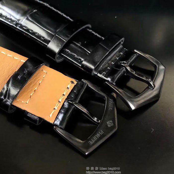 百達翡麗PATEK PHILPPE 大氣爆款 西鐵城機械機芯 真牛皮錶帶 精品男士腕表  wssb4952